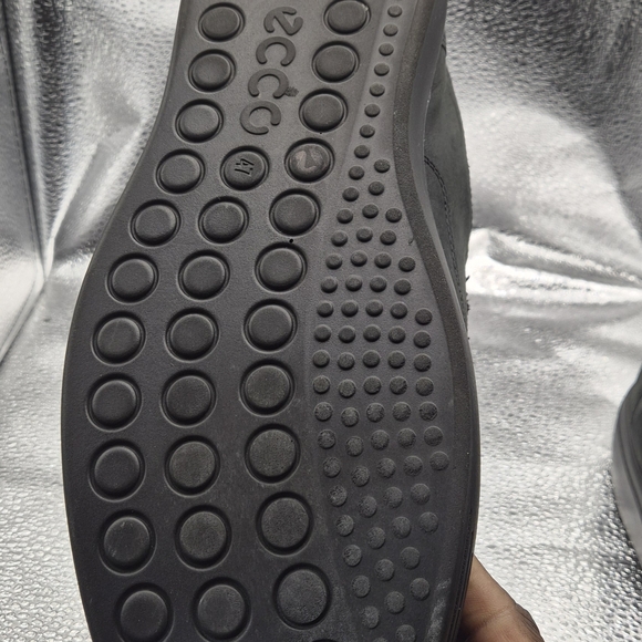 ECCO Men’s Black Leather Slip-On Shoes Size 47 (13 US) - Picture 3 of 8